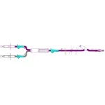 84" (213 cm) Y-Type 10 Drop Blood Set, 170 Micron Filter, Claveâ„¢, Rotating Luer 1 icb9211_01
