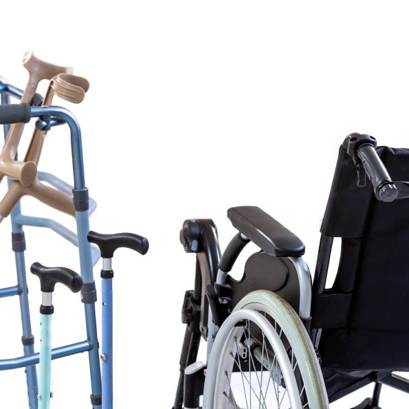 Showing mobility equipment walkers and wheelchair