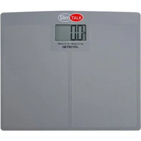 Talking Home Health Scale, 400 lb x 0.1 lb / 180 kg x 0.1 kg, Textured Platform Surface