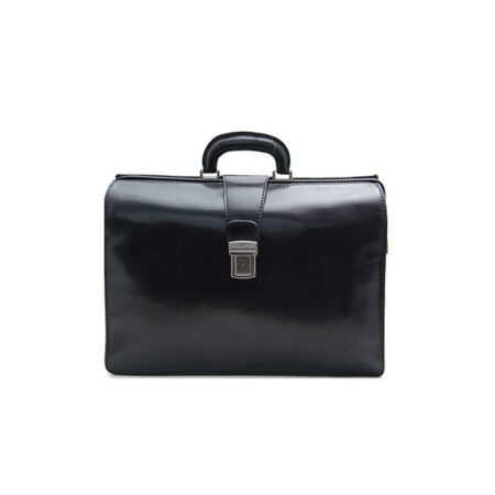 Doctor Bag, Leather Black - Premium Messenger Bag for Healthcare Professionals
